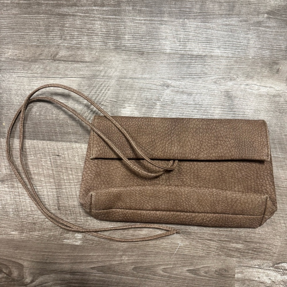 Lulus Brown Faux Leather Vintage Clutch Bag